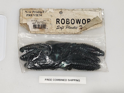 Vintage Roboworm 5'' SourPuss Creature Bait Soft Plastic Green Neon Pumpkin 6Pk