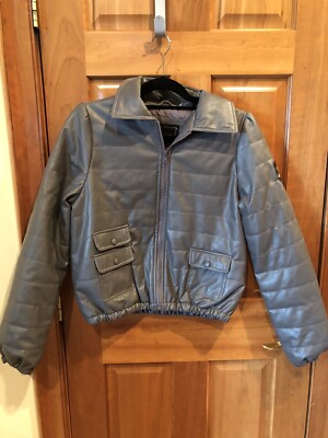 Love Moi Vegan Leather Jacket, Gray, Large, NWT MSRP 79.00