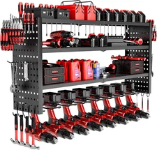 Power Tool Organizer Wall Mount, Heavy Duty 8 Drill 4 Layer Cordless Drill Hange
