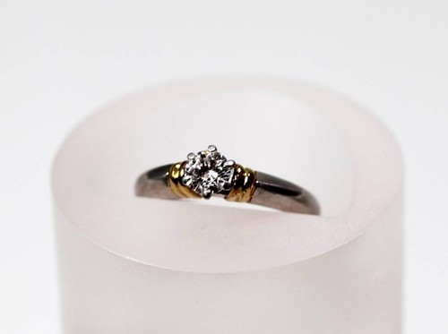 Platinum & 18K Gold .40ct Diamond Solitaire Ring Size 6-6.25 - 3888 - Picture 4 of 7