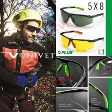 Univet Safety Glasses 5X8  Anti-Scratch & Anti-Fog (KN), UV400 Spectacles Lens