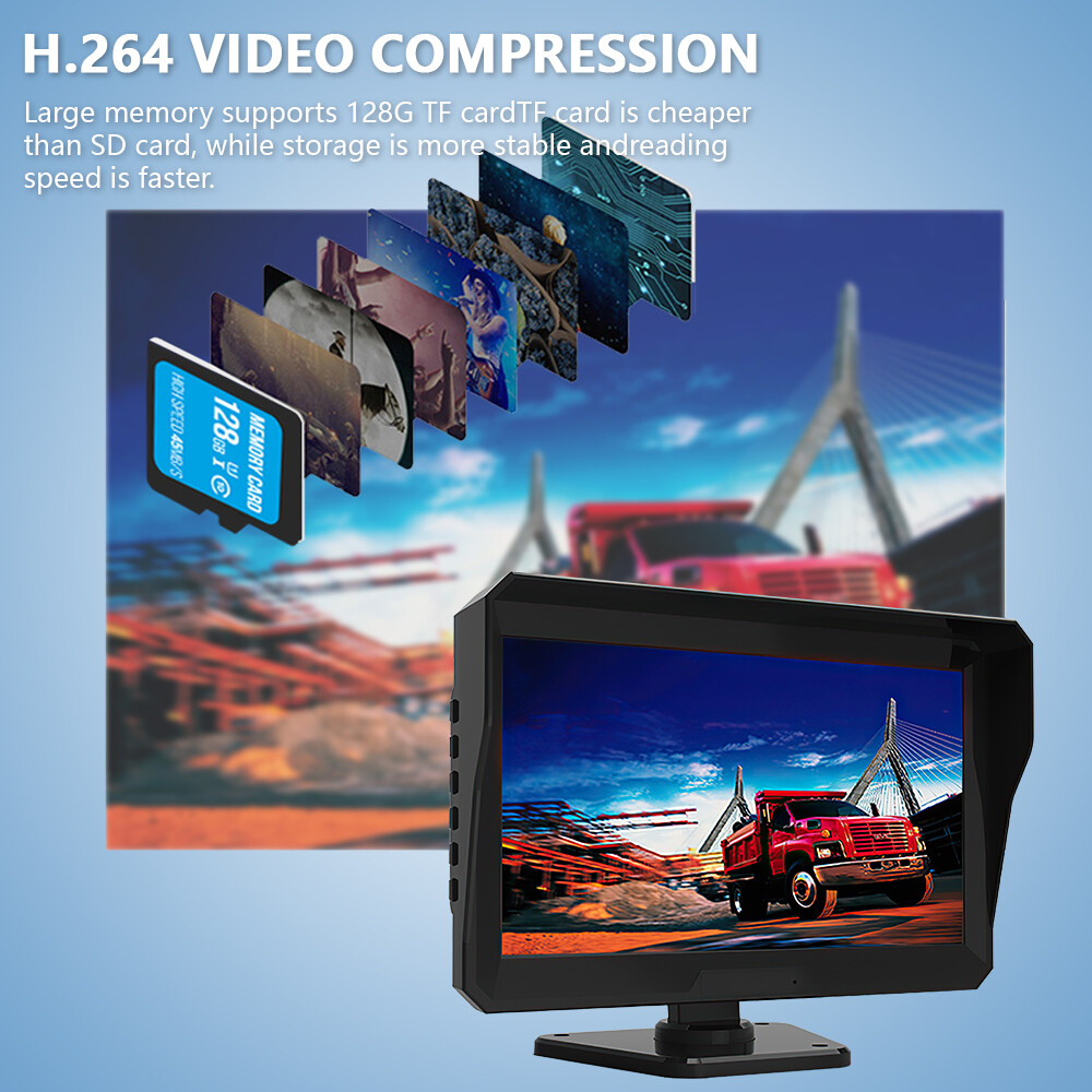 Backup Camera with 10.1 Inch Touch Screen Monitor, 4 AHD 1080P Backup Camera