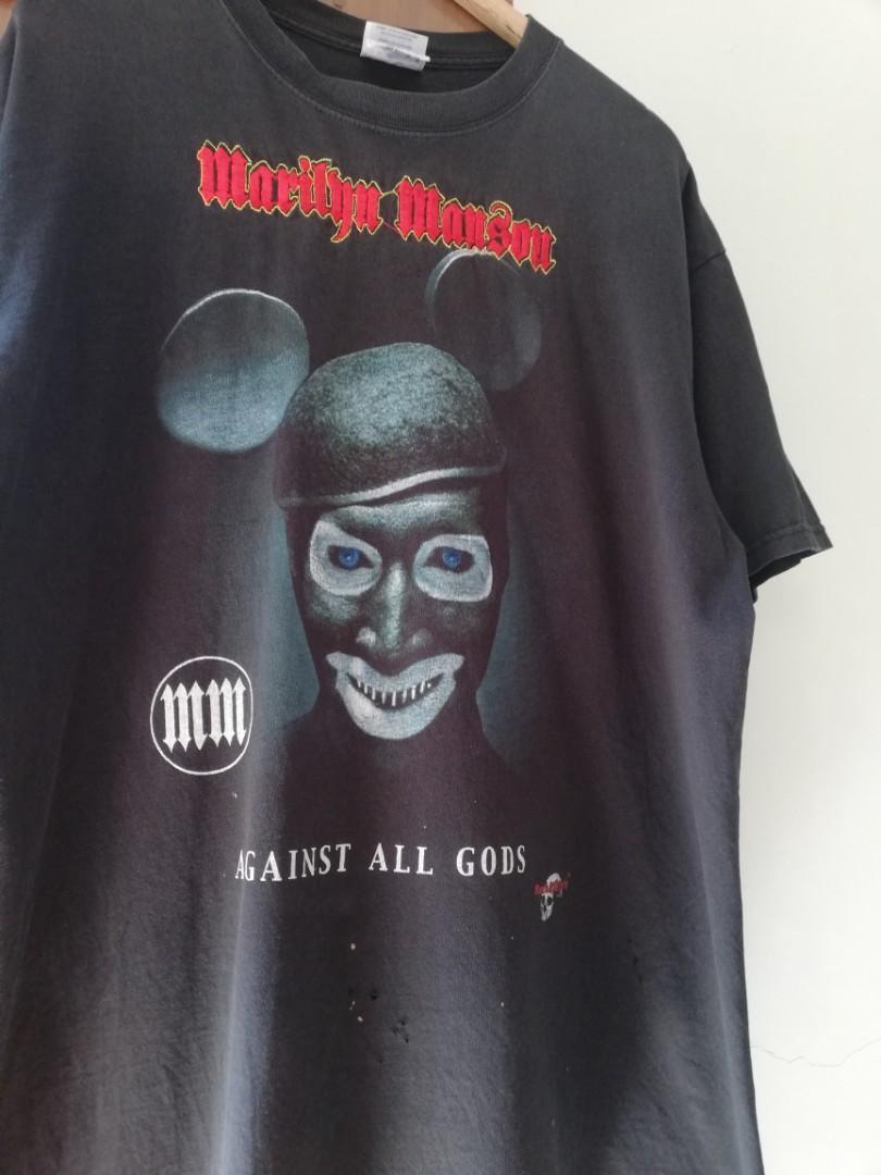 Vintage 2005 Marilyn Manson Against All God Black Unisex Tshirt Reprint KH7808