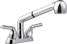 Utility Sink Faucet with Sprayer, Laundry Room Faucet with Pull Out Sprayer for