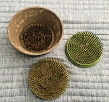 Vintage Floral Frogs Lot Of 3 Heavy Sharp Metal Spikes