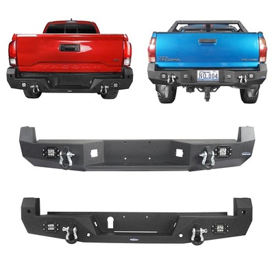 Fit Tacoma 05 21 One Piece Steel Rear Bumper Bar W License Plate Light Hole Ebay