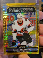 2021-22 O-Pee-Chee Platinum Seismic Gold 18/50 Lassi Thomson #295 Rookie RC