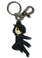 Black Butler Sebastian Jumping PVC Rubber Key Chain #36647 * NEW SEALED *