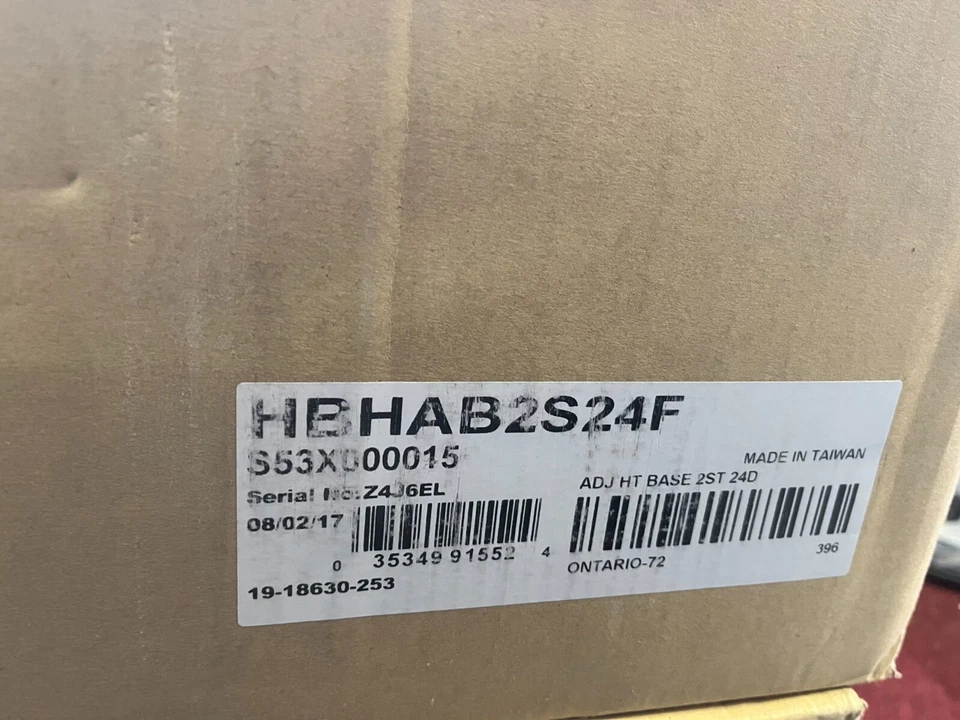 Стол HON Coordinate HBHAB2S24F регулируемая высота основание 2 ступени глубина 24 дюйма - Изображение 4 из 4