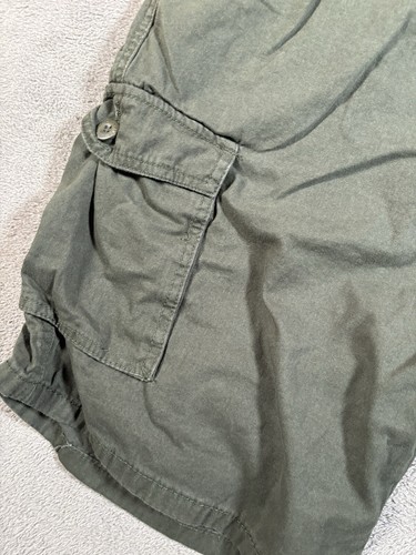 Ring Of Fire Cargo Shorts Mens 33x9 Green Relaxed Fit Cotton Outdoors Hiking - Picture 2 of 11