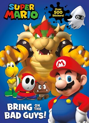 Super Mario: Bring on the Bad Guys illustriertes Sticker Activity Book OFFIZIELL!