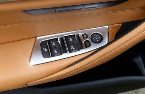 For BMW 5 Series G30 2018-2022 ABS Silver Window Switch Button Garnish Trim 4PCS - Picture 3 of 8