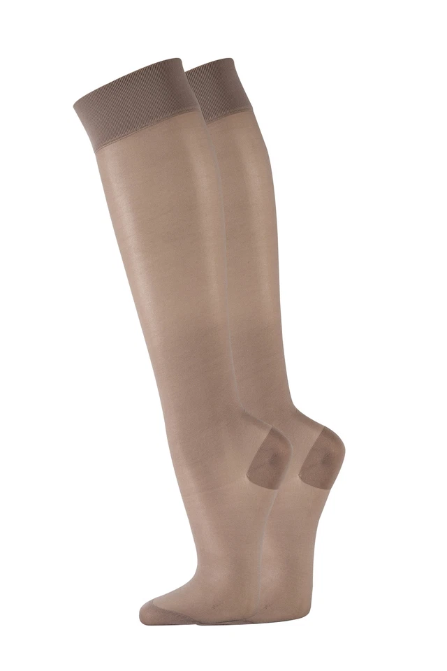 5 Paar 40den Knie-Fein-Strümpfe Reisekniestrümpfe Stützkniestrümpfe Feinstrümpfe - Bild 3 von 4