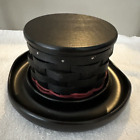 Longaberger~2010 Snowman Top Hat Basket Combo w/WoodCrafts Lid & Pottery Base