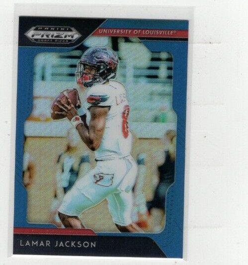 2019 Lamar Jackson Prizm Draft Picks Blue Prizm #60 Free Shipping (F694)