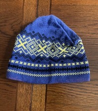 Vermont Originals 100 Wool Ski Hat VT USA Made Beanie Purple Yellow