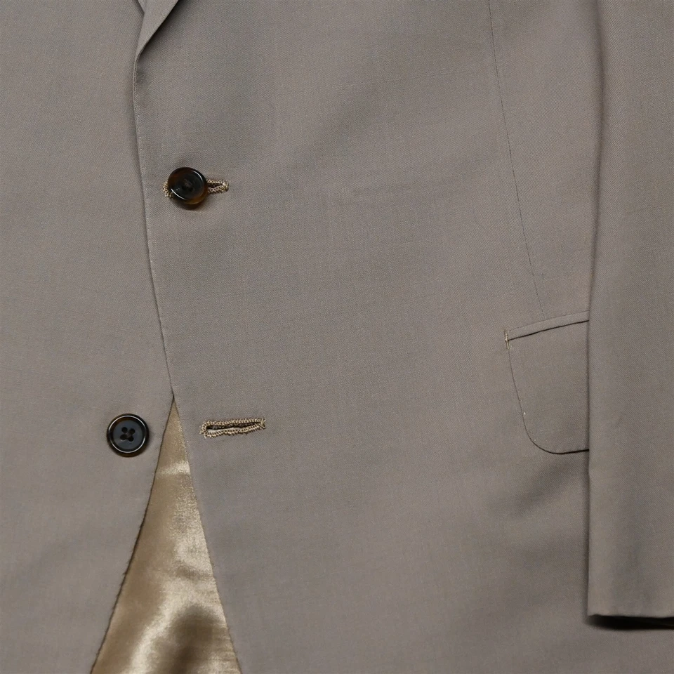 Blazer Traje Chaqueta Abrigo Deportivo Oxxford Clothes 44T 44L Beige Lana Caqui Para Hombre Foto 3 de 4