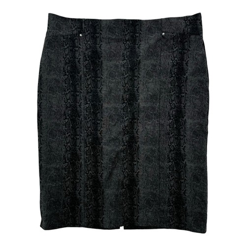 89th + Madison Rock Damen Größe XL grau Schlangenmuster kurz Bleistift Stretch Mini