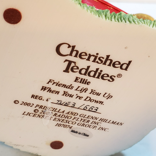 Vintage 2002 Cherished Teddies Ellie Friends Lift You Up Radio Flyer Wagon Figur - Bild 7 von 10