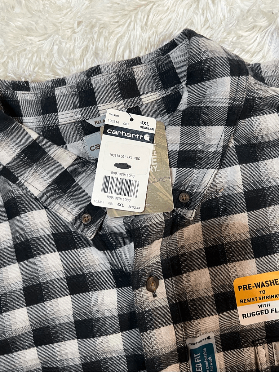 Carhartt Rugged Flex Hamilton Plaid Long Sleeve Shirt NWT 103314