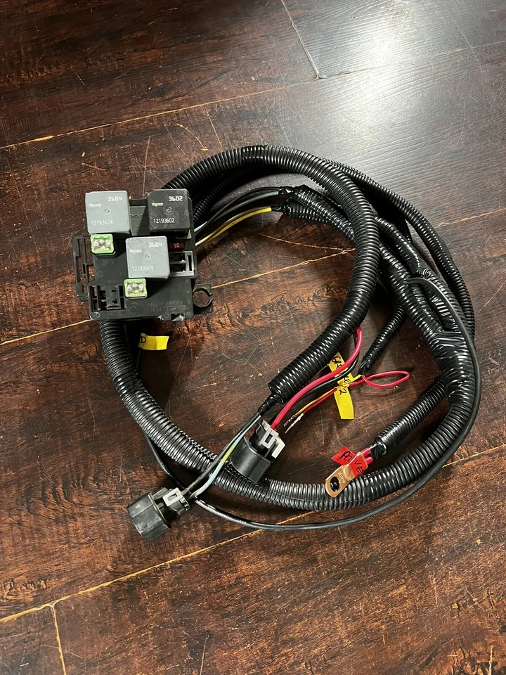 Arnés de ventiladores eléctricos Silverado Tahoe GMC rediseñado acortado independiente OEM Foto 2 de 4