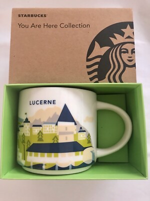 Starbucks Coffee Company 14oz Lucerne Switzerland Mug YAH YOU ARE HERE Cup NIB