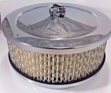 Chrome 6-38 Air Cleaner Assembly For 4 Barrel Carburetor W Filter S1106