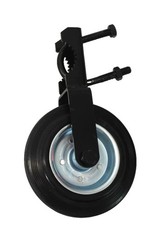 Gate Wheel Replacement Black w U Bolt Bracket 6-1/2" Dia x 1" Thick Unit