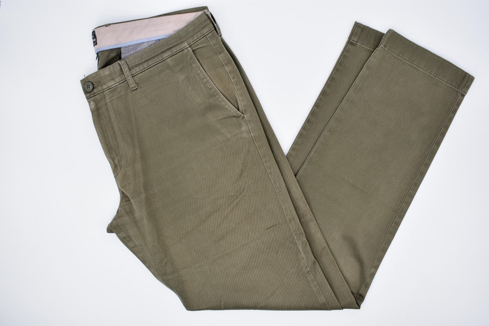 J. Crew 484 Slim Stretch Green Chino Pants Mens 34x34 Cotton Casual Pants