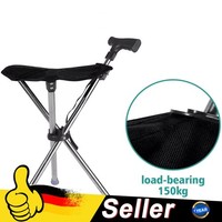 Gehstock Mit SitzfläChe Leichter Sitzstock Aus Aluminium Bis 150 Kg Belastbar