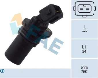 SENSOR RPM 79140 FOR SMART ROADSTER CITY-COUPE CABRIO FORFOUR FORTWO/Cabrio 0.7L - Image 2 of 4