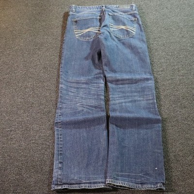 Express Bootcut Mens 30x32 Blue Jeans Embroidered Y2k Vintage Grunge Skater