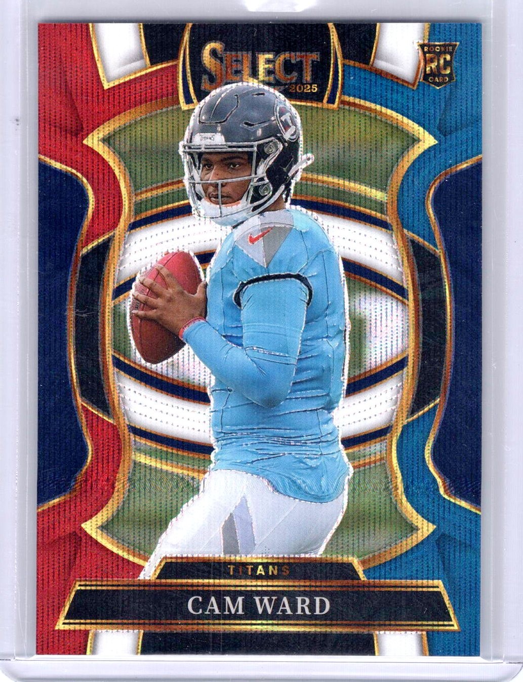 2025 Panini Select #26 Cam Ward Tri-Color Prizm #/399