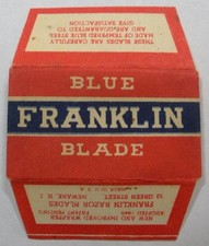 Vintage Razor Blade FRANKLIN BLUE - One Wrapped Blade