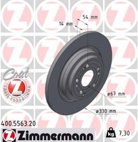2X Zimmermann Bremsscheibe Coat Z 400.5563.20 FüR Mercedes Gle V167 C167 300 167