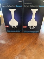 New Set Of 2 Dummy Fake Dome Security Cameras With LED Surveillance Cameras