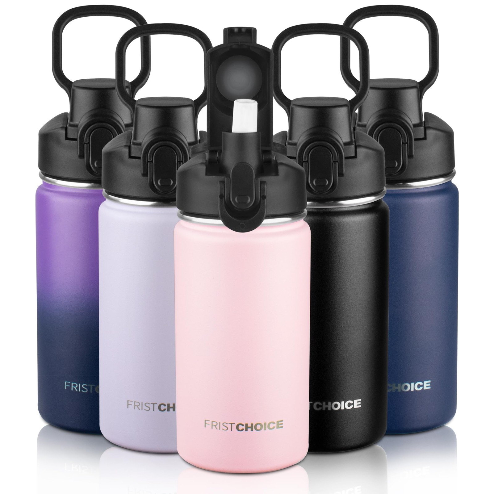 Insulated water bottle with Lid,14oz Stainless Steel Water B