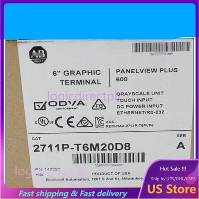 AB 2711P-T6M20D8 Ser A PanelView Plus 600 Factory Sealed 2711PT6M20D8 1PCS