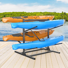 Heavy Duty Freestanding Kayak Storage Rack - Adjustable Paddle Board Stand