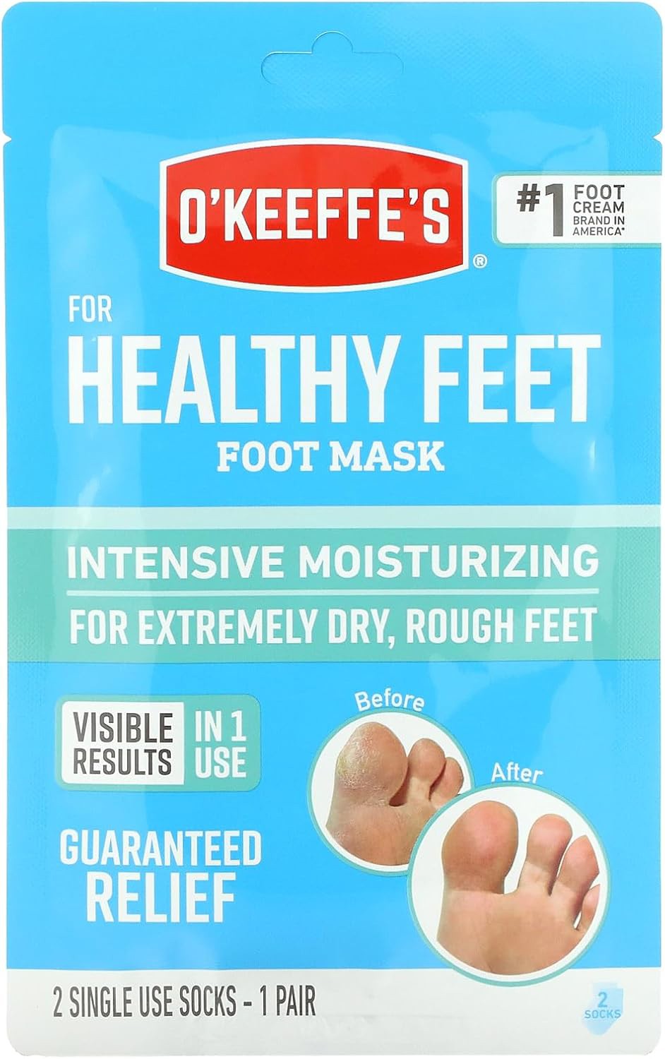 Увлажняющая маска для здоровых ног OKeeffes