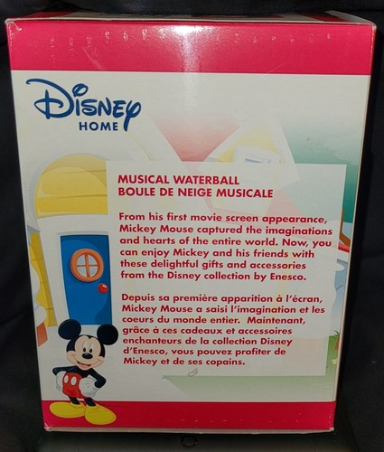 VTG DISNEY MICKEY MOUSE CLUB SONG WIND UP MUSICAL WATER BALL SNOW GLOBE-NOB - Picture 4 of 4