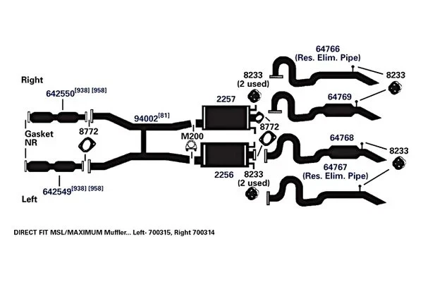 For Lincoln Town Car 98-02 AP Exhaust 64767 Aluminized Steel Exhaust Tailpipe Foto 2 de 4