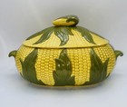 Vintage MCM Hobbyist Ceramic Corn-On-The-Cob Serving Dish Lidded Matching S&P — photo 3