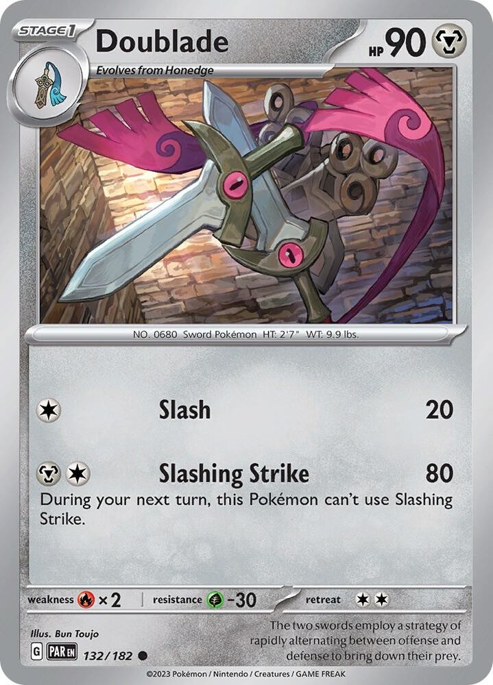 Doublade 132/182 SV04: Paradox Rift Pokémon TCG