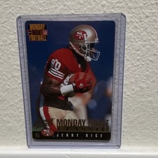 ACTION PACKED 1995 MONDAY NIGHT FOOTBALL JERRY RICE 49ERS NFL CARD #101
