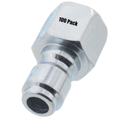 #ad 100 pack Pressure Washer 3 8quot; Female NPT Quick Connect Plug Zinc Coupler $131.99