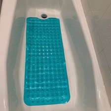 Extra-Long Non-Slip Bathtub  Shower Mat 39  x16   Smooth/Non-Textured Tubs Only 