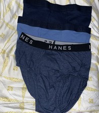 Lot of 3 Hanes cotton Blend tag-less Briefs size Large