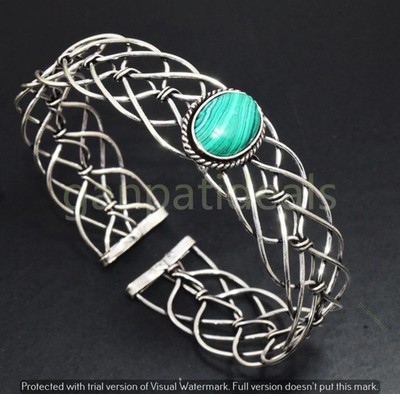 Malachite Gemstone Bangles 50pcs Wholesale Lots 925 Silver Plated Jewelry