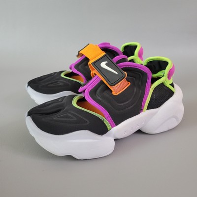 Nike Aqua Rift Women Size Split Toe Sneakers Shoes Black Fire Pink Beach 